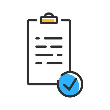 Business outline document. Paper document icon. Vector illustration concept.