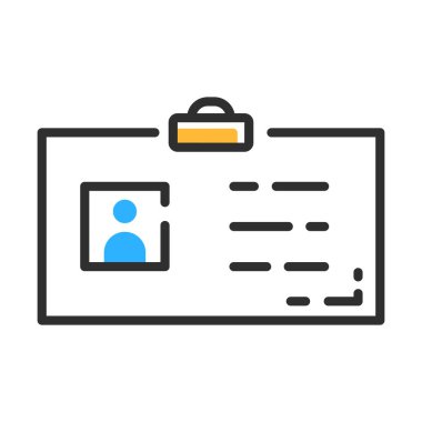 Badge outline business icon. Vector illustration concept