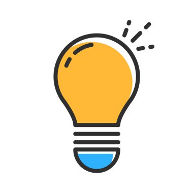 Bulb idea icon. Business outline icon concept. Vector illustration