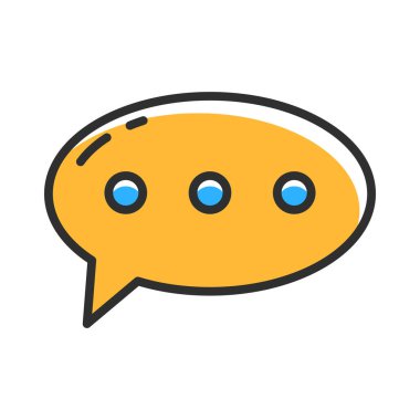 Bubble speech outline icon. Vector illustration.