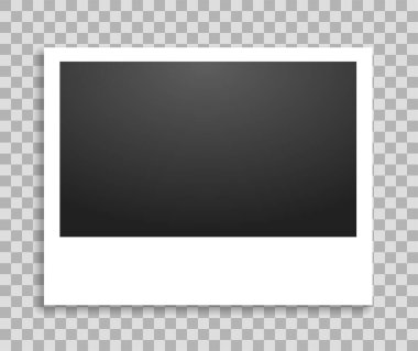 Retro photo frame set in realistic style. Vector illustration