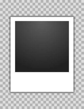 Retro photo frame set in realistic style. Vector illustration