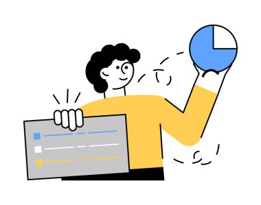 Business man with browser window