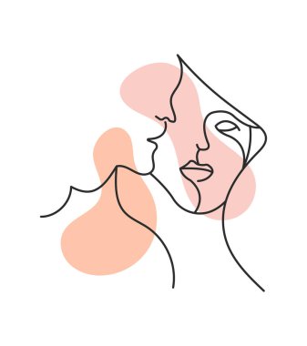 Modern abstract line minimalistic women face arts decoration, postcard or brochure cover design. Different face. One line art. Vector illustrations design