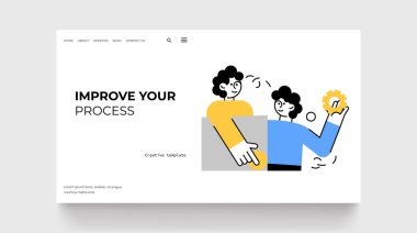 Improve your process landing page. Character think about business process