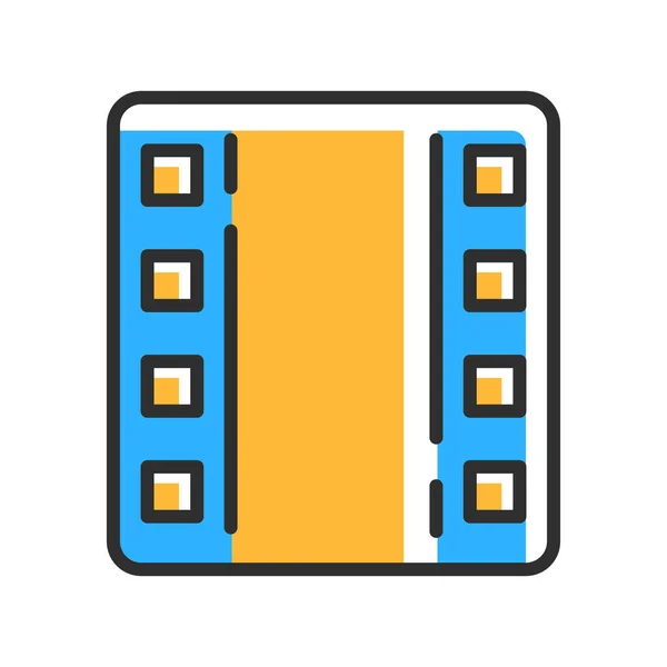 Video Line Icon Player Symbol Vector Illustration —  Vetores de Stock