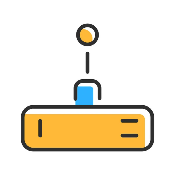 Wireless Router Line Icon Modem Wifi Vector Illustration Icon — Stok Vektör