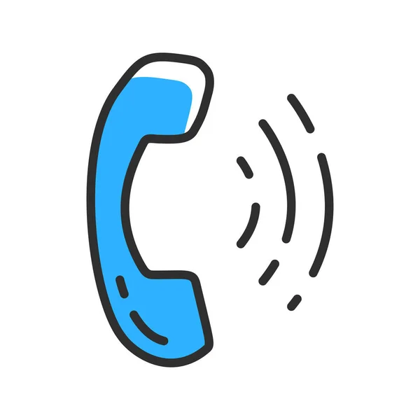 Phone Call Line Icon Vector Illustration Concept — Vetor de Stock