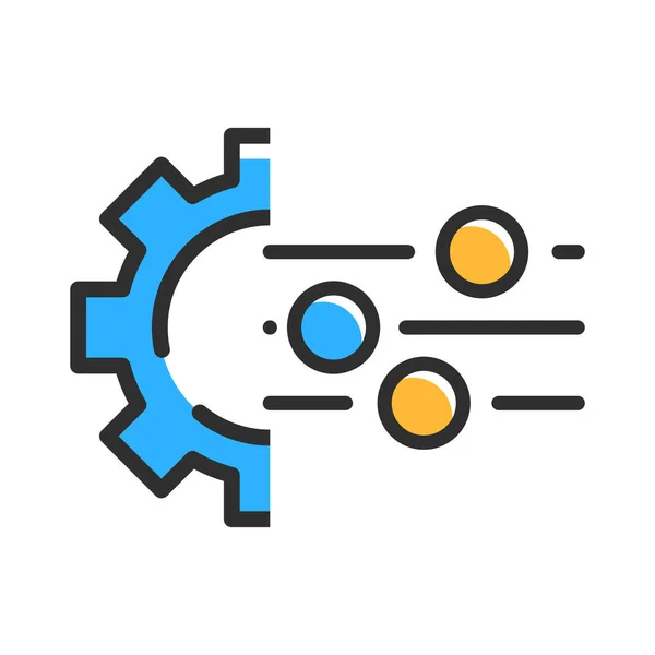 User Setting Line Icon Gear Setting Vector Illustration — Image vectorielle