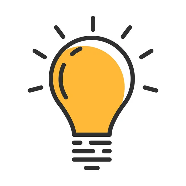 Bulb Line Icon New Idea Logo Concept Vector Illustration — Vector de stock