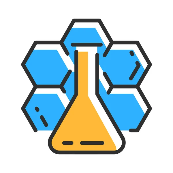 Chemistry Line Icon Color Vector Illustration — Stok Vektör