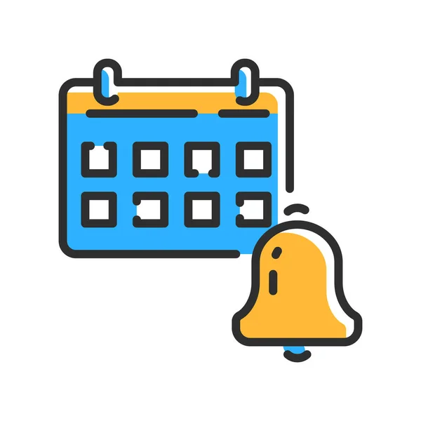 Calendar Line Icon Flat Design Style Vector Calendar Icon Illustration — Stockvektor