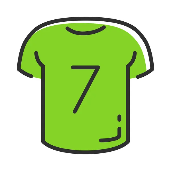 Soccer Shirt Line Icon Vector Illustration — Stockový vektor