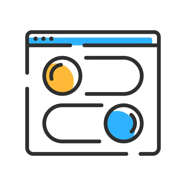 User Setting Line Icon Web Setting Logo Color Vector Illustration — Stockvektor