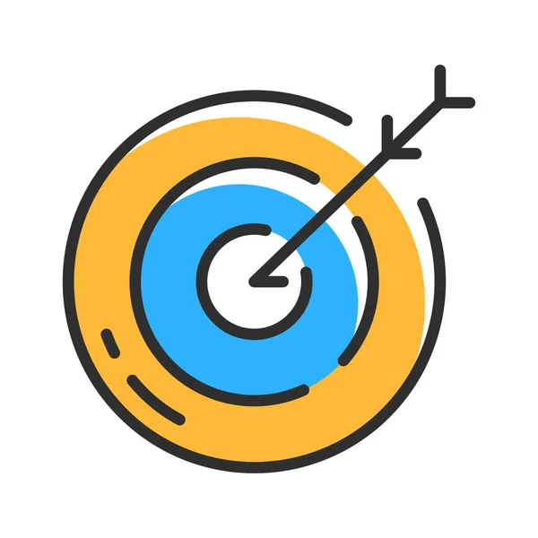 Business Target Line Icon Success Concept Logo Color Vector Illustration — 图库矢量图片