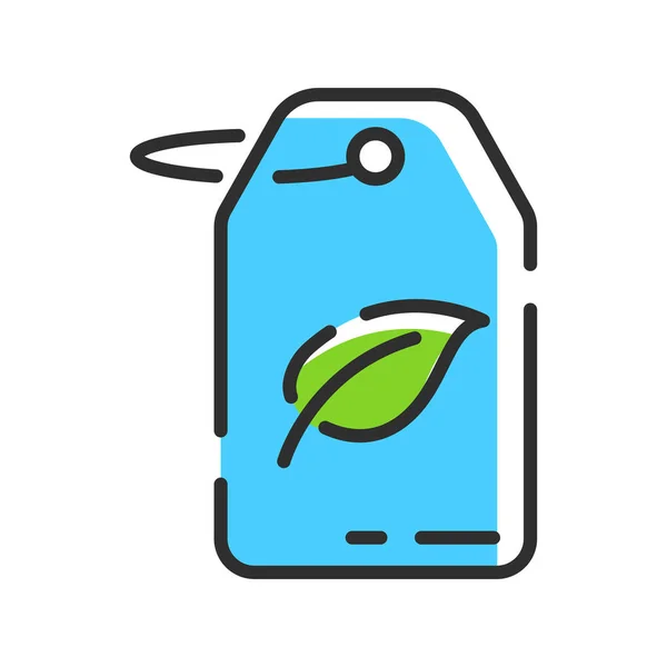 Ecology Line Icon Eco Logo Green Product Vector Illustration — ストックベクタ