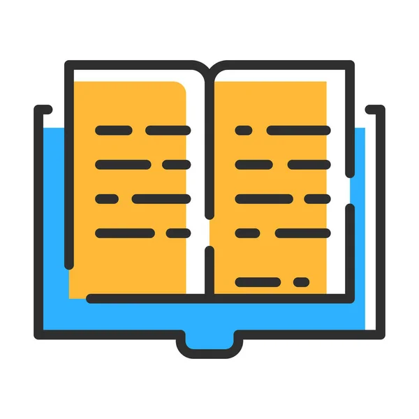 Book Line Icon Learning Outline Logo Education Outline Vector Icon — Archivo Imágenes Vectoriales