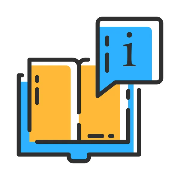 Learning Line Icon Online School Color Logo Vector Illustration Concept — Διανυσματικό Αρχείο