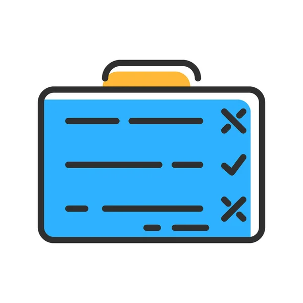 Test Quiz Line Icon Concept Vector Illustration — 图库矢量图片