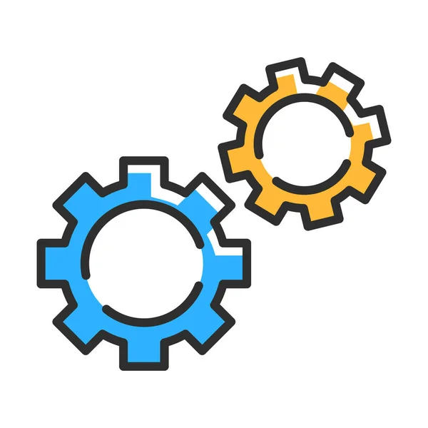 Gear Line Icon Business Work Concept Vector Illustration Icon — Image vectorielle