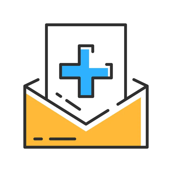 Letter Hospital Online Prescription Vector Illustration Concept — Stockvector