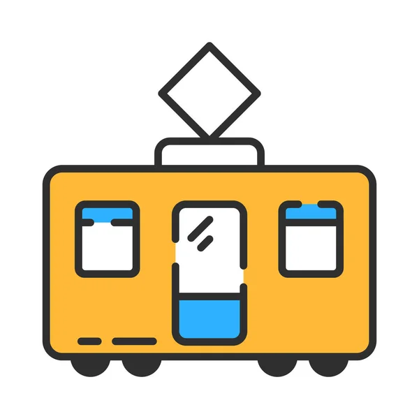 Tram Line Icon City Transport Concept Vector Illustration Concept — Image vectorielle