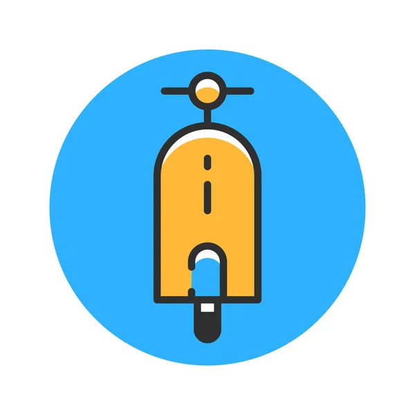 Scooter Moped Front Icon Line Transport Flat Icon Vector Transport — Stockvector