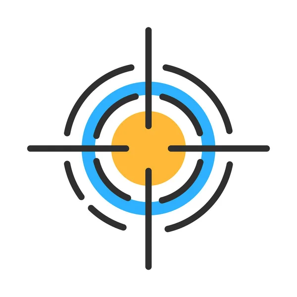 Business Target Icon Marketing Target Outline Icon Vector Illustration Concept — 图库矢量图片