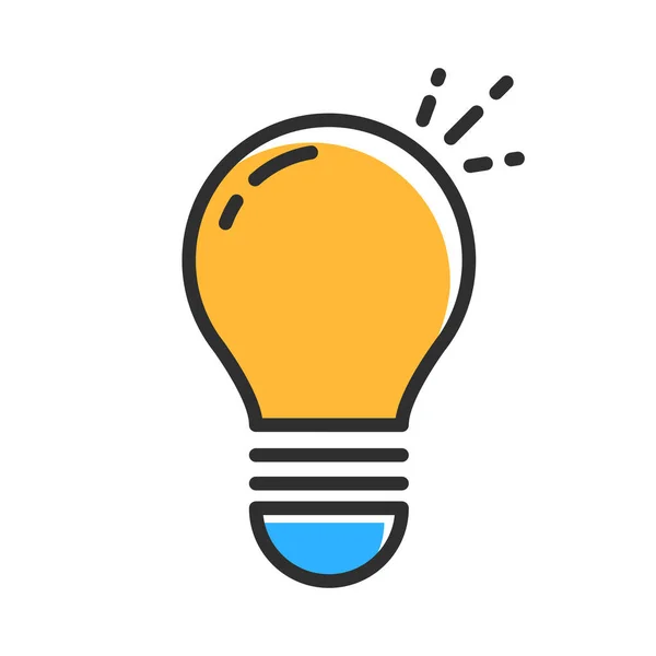 Bulb Idea Icon Business Outline Icon Concept Vector Illustration — Vector de stock