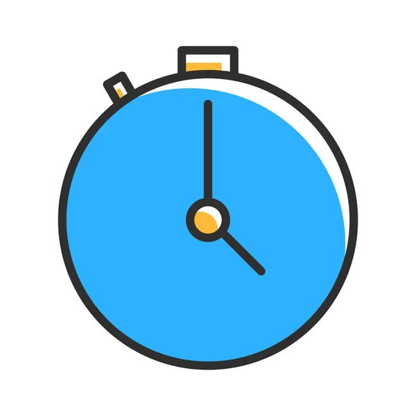 Business Stopwatch Icon Vector Line Illustration — стоковый вектор