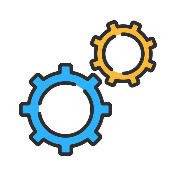 Gear Line Style Icon Vector Illustration — Image vectorielle