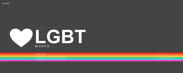 Lgbt Pride Month Landing Page Minimalistic Background Vector Illustration — Stockvektor
