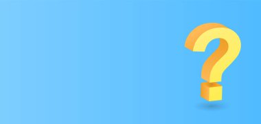 3d question mark yellow 3d question mark background sign design.
