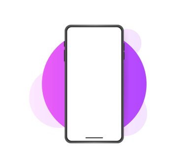 Phone mockup. Realistic mobile phone in 3d style, for presentation.