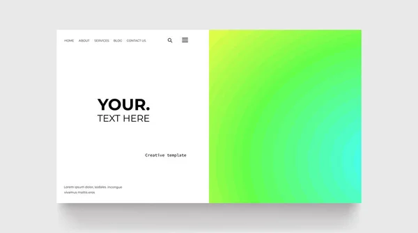 Summer Gradient Fresh Color Landing Page Web Banner Poster — ストックベクタ