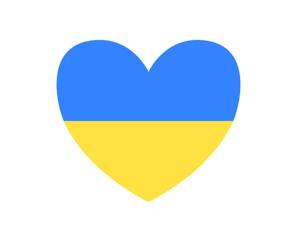 Flag Ukraine Heart Shape Vector Illustration Ukrainian National Symbol Stop — стоковий вектор