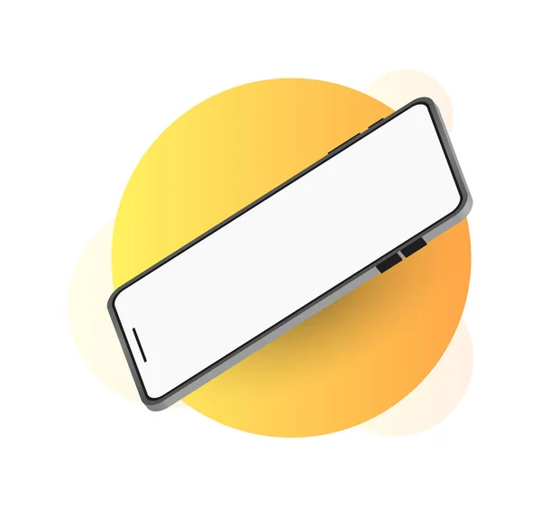 Realistic Smartphone Mockup Device Mockup App Presentation Cell Phone Modern — стоковый вектор