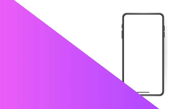 Phone Realistic Background Mock Gradient Color — Stockvector
