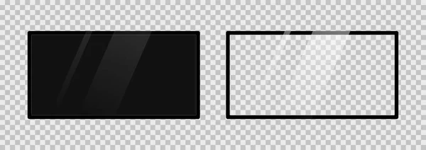 Телевизор Чистым Экраном Два Реалистичных Телевизора — стоковый вектор