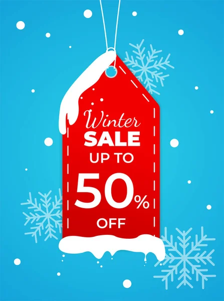 Winter Sale Label Special Offer — Stock Vector