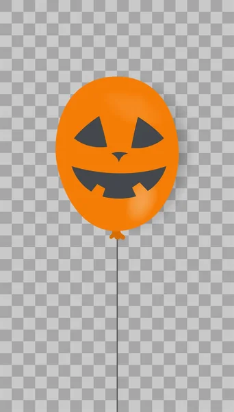 Ballon Halloween Avec Des Visages Effrayants Joyeux Concept Jour Halloween — Image vectorielle