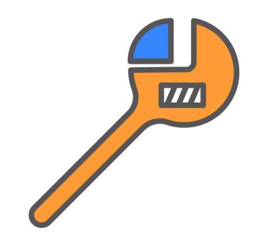 Ayarlanabilir anahtar ikonu vektör illüstrasyon kavramı