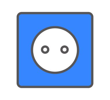 soket simgesi vektör illüstrasyon kavramı