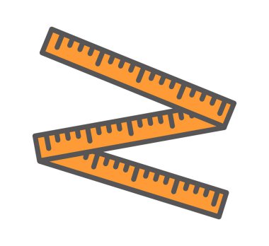 metre simgesi vektör illüstrasyon kavramı