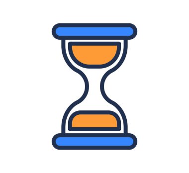 Kum saati simgesi rengi. vektör illüstrasyonu.