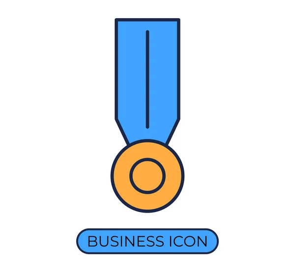 Business Achivment Flat Icon Vektor Illustrationskonzept — Stockvektor