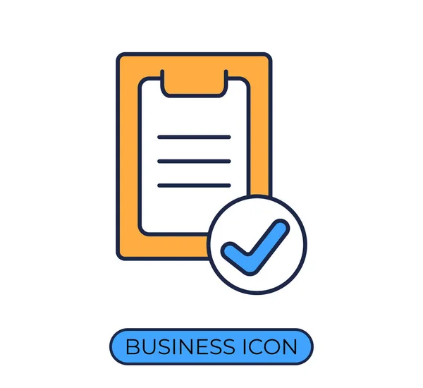 Business Check List Icon Clip Board — Stock Vector