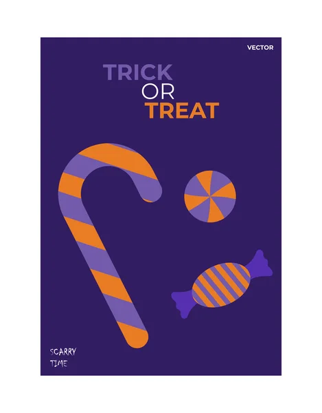 Joyeux Jour Halloween Ensemble Illustrations Vectorielles Simples Affiche Bannière Couverture — Image vectorielle