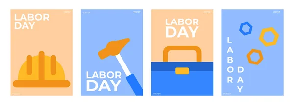 İşçi Bayramı poster konseptin kutlu olsun. Pankart, poster, satış, kapak, geçmiş. Vektör çizimi konsepti. İşçi Bayramı için modern tasarım posteri.