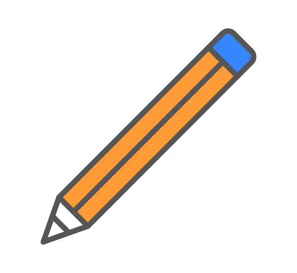 Crayon Icône Vectoriel Illustration Concept — Image vectorielle